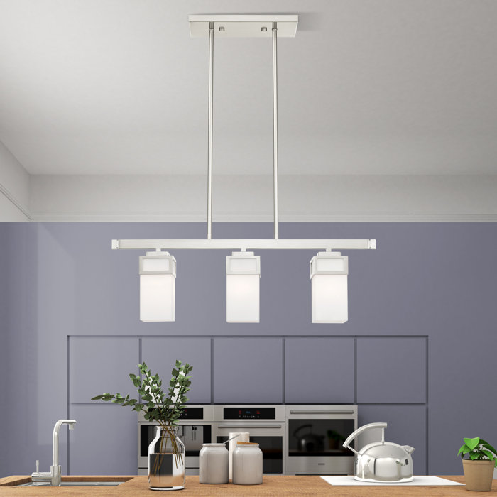 Ebern Designs Nailwell 3 Light Kitchen Island Linear Pendant Wayfair